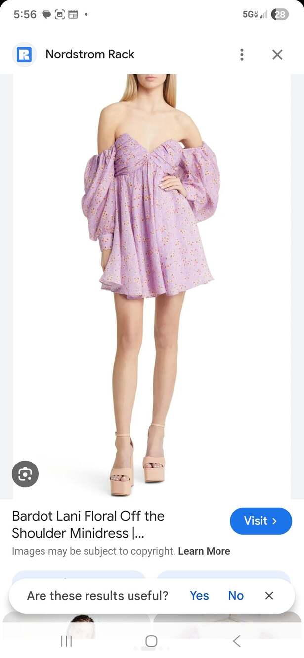 Bardot Lani Floral Off the Shoulder Minidress Size US 6 / M